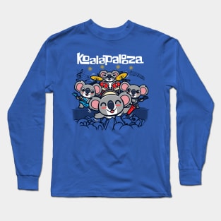 Cute Funny Kawaii Koala Band Concert Festival Loolapalooza Cartoon Long Sleeve T-Shirt